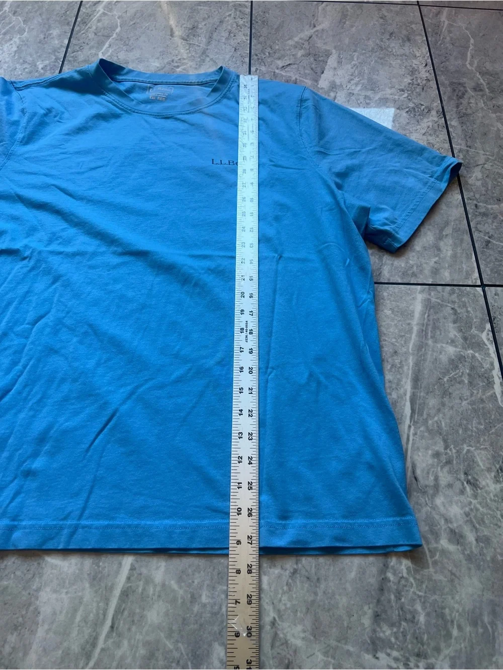 LL Bean Mens XXL Blue Graphic T-Shirt Cotton Outdoor Tradition Logo